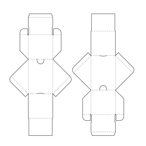 lineart-folding-box - Cosmetic Labels by Blue Line Labels