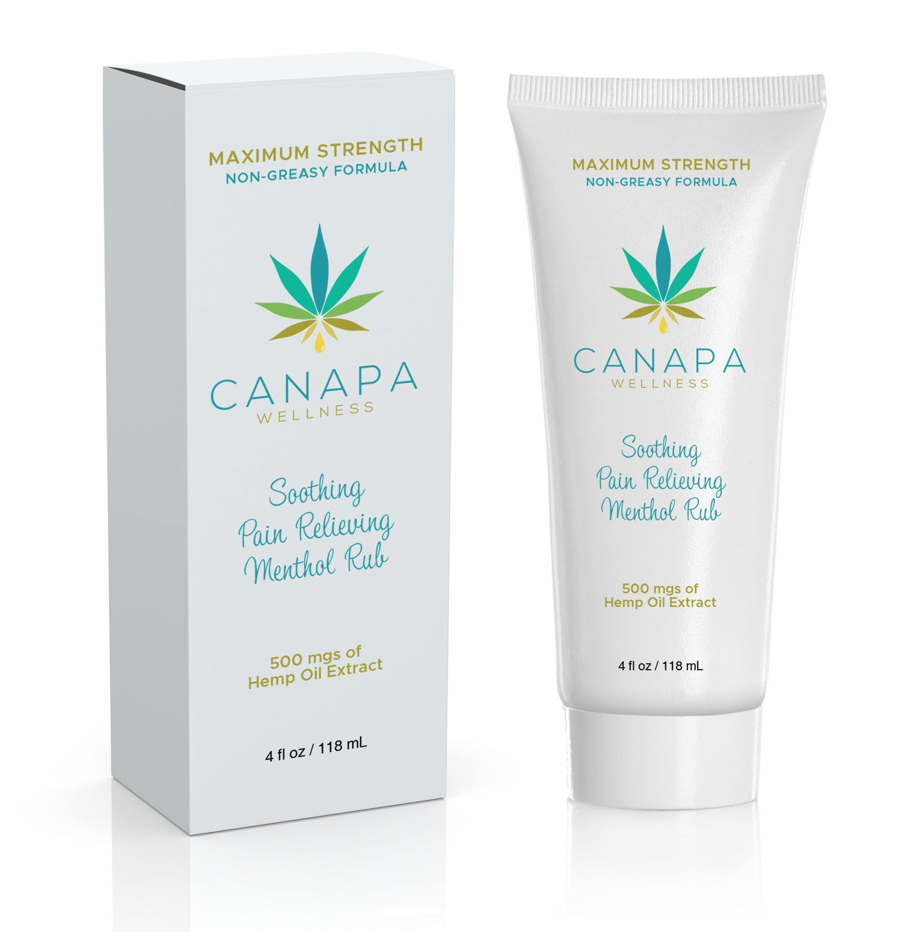 CBD Pain Cream Tube Box - Cosmetic Labels by Blue Line Labels