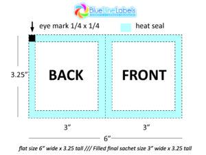 sachet single use pouch sample packet 6 x 3.25