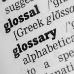 Glossary Dictionary Definitione single word close up